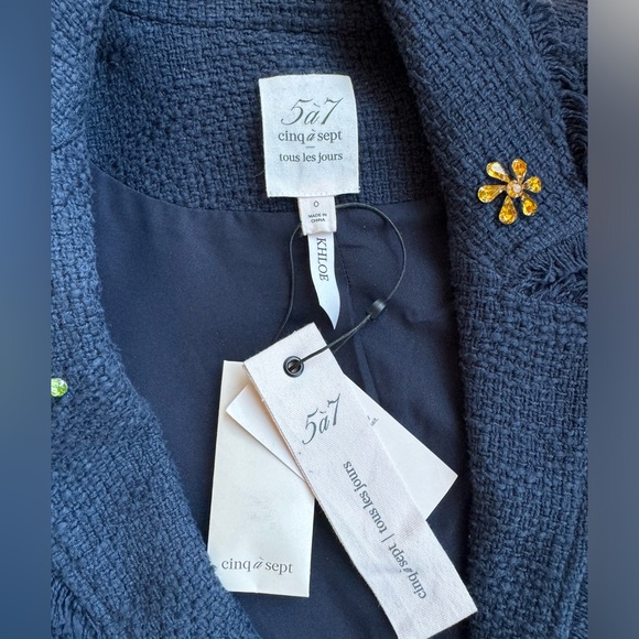 NWT Ditsy Floral Boucle Khloe Blazer and short  – Cinq à Sept - Picture 8 of 9